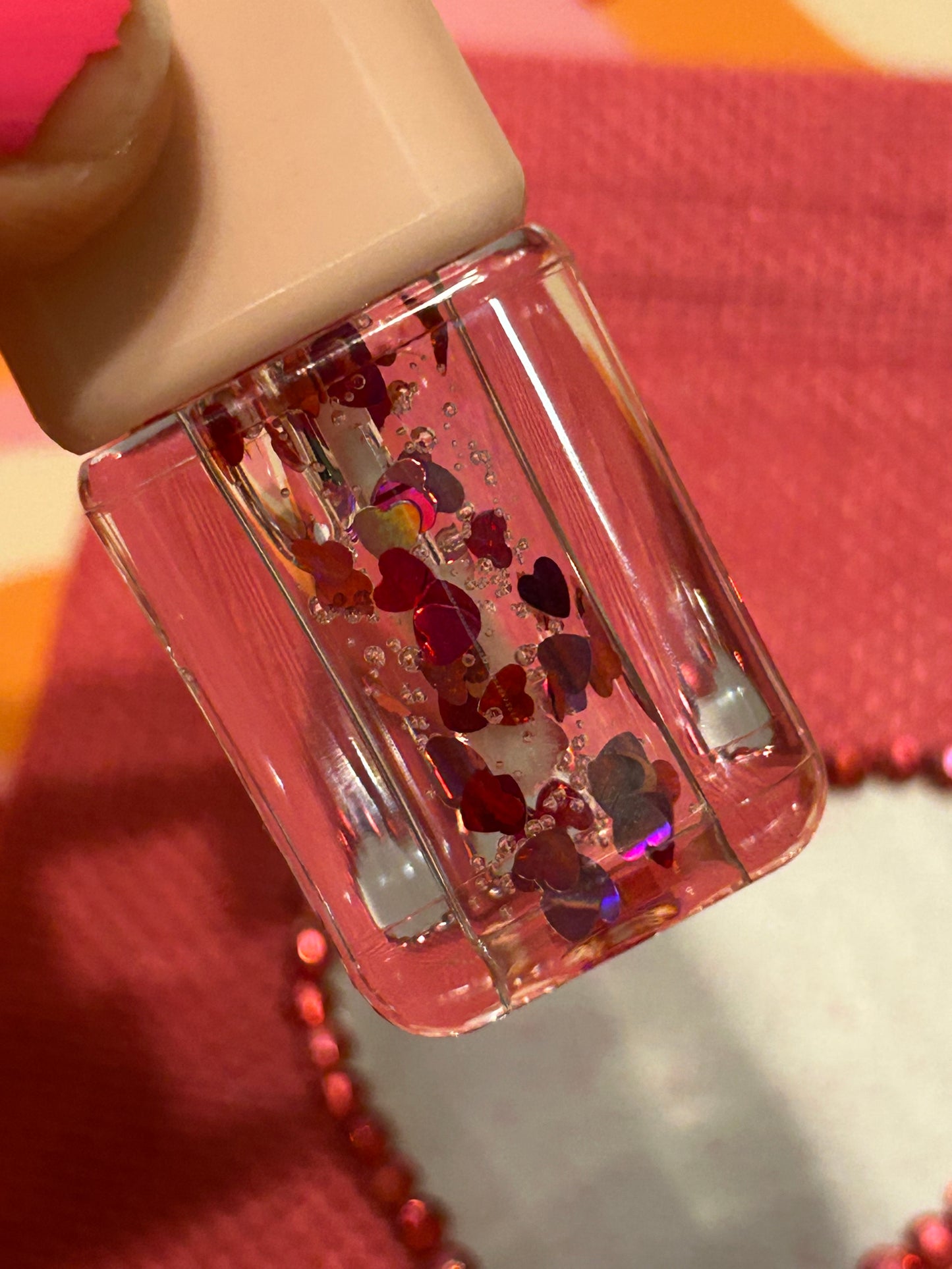 Glitter Heart Clear Lip Gloss